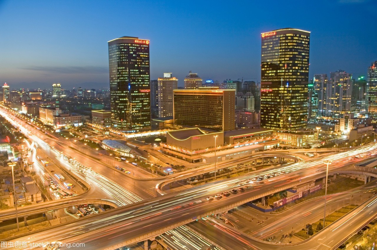 中國世界貿易中心北京夜景